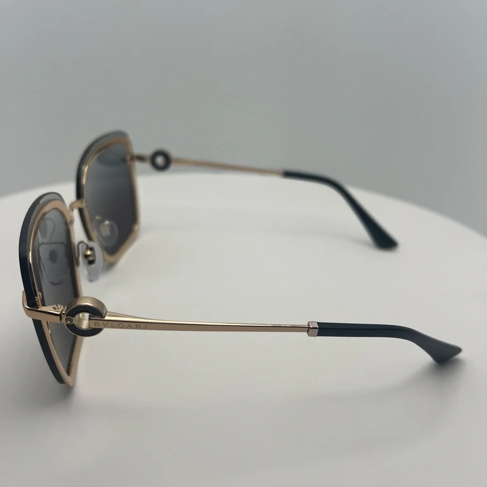 Bulgari Women's Sunglasses in Black and Gold - Picture 3 of 6
